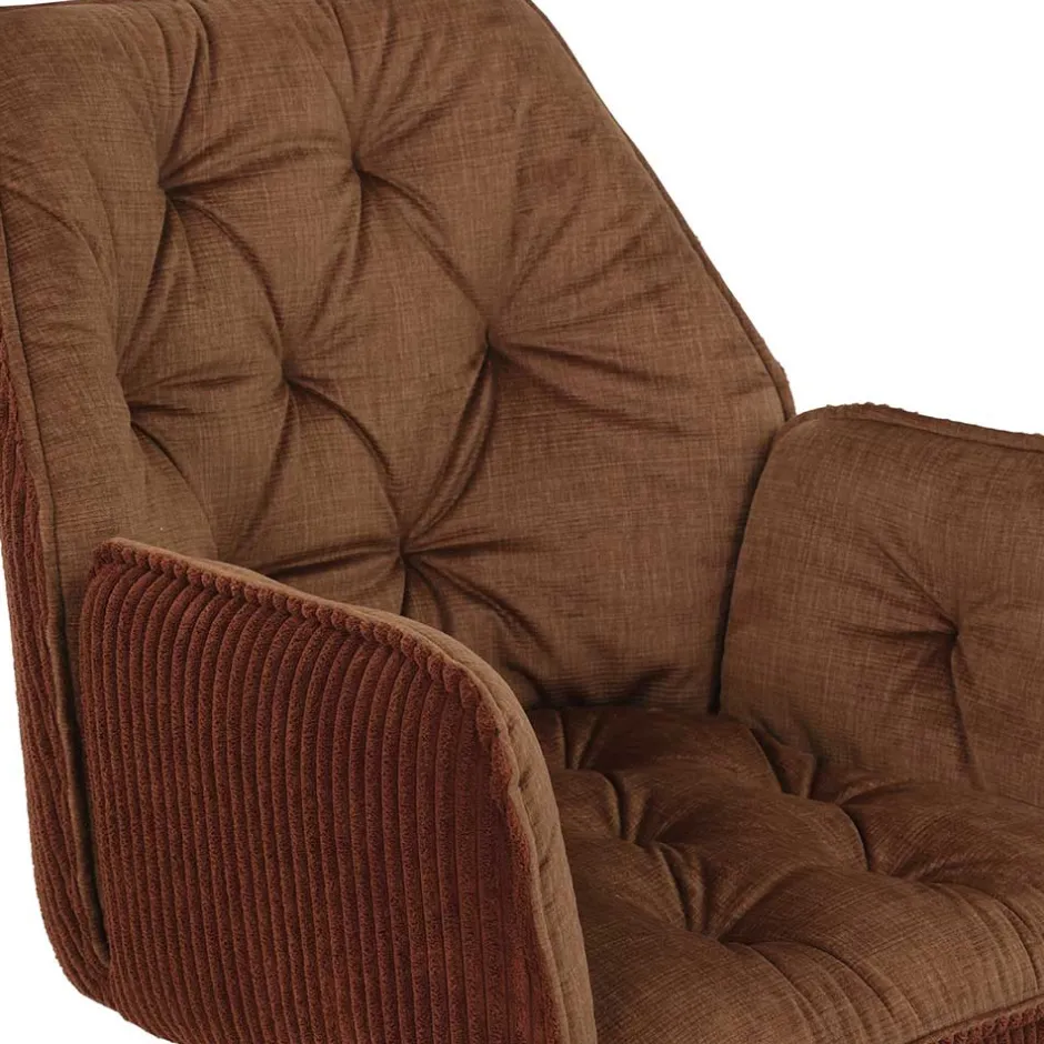 Brauner Tischsessel aus Samtvelours - Bostan (2er Set)^Wohnen Clearance