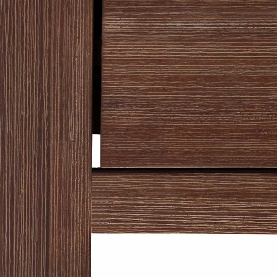 Braunes Akazie Highboard mit 3 Schiebetüren - Ruffes^Wohnen Hot