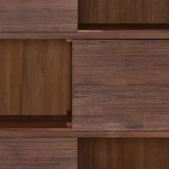 Braunes Akazie Highboard mit 3 Schiebetüren - Ruffes^Wohnen Hot