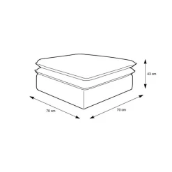 Wohnen Breitcord Hocker in Hellbraun - Anyna