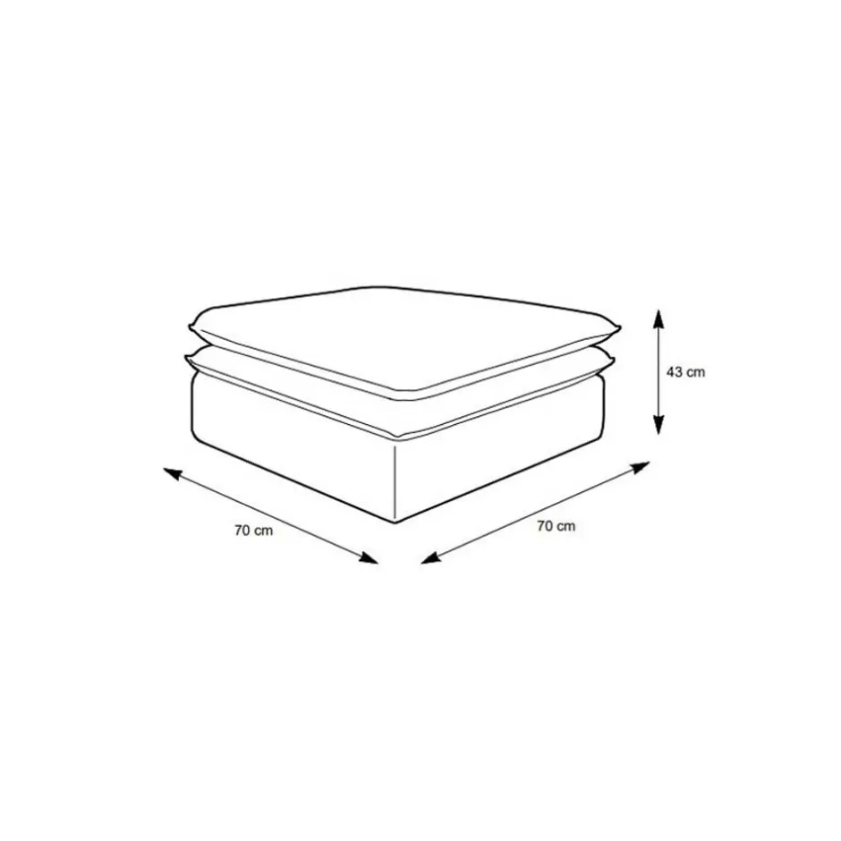 Wohnen Breitcord Polsterhocker in Beige - Jony