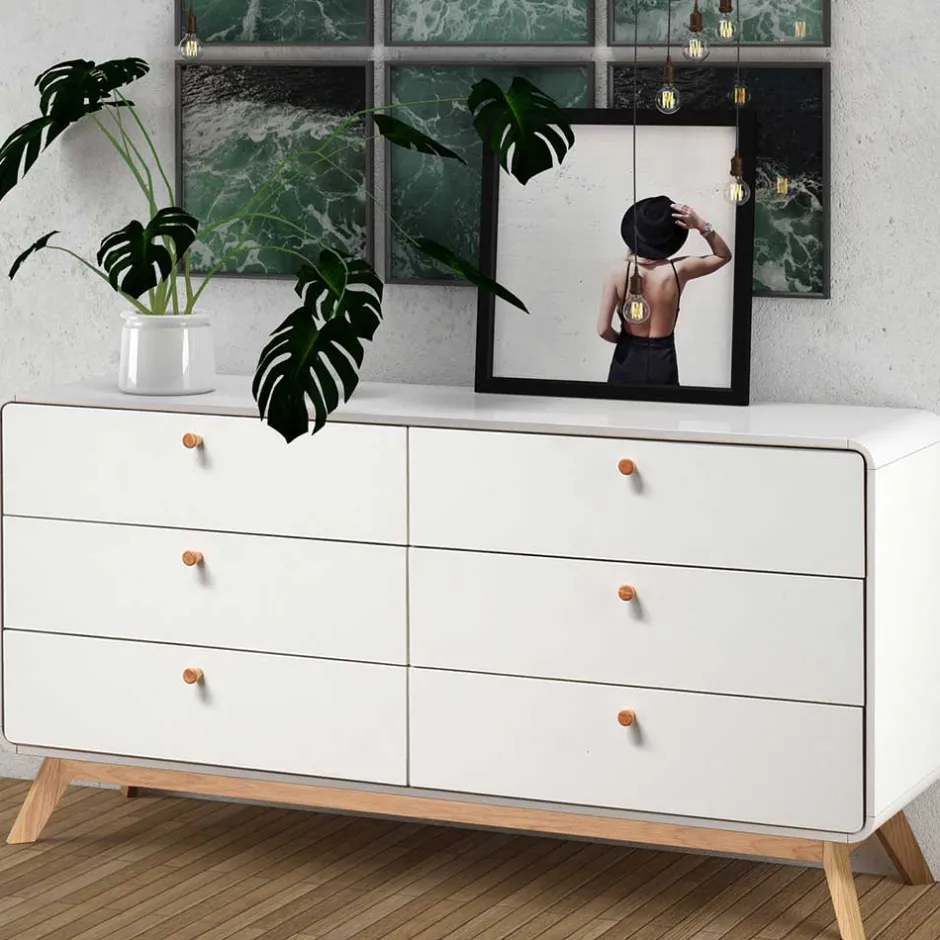 Breite Kommode mit sechs Schubladen - Kolreva^Wohnen Sale