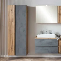 Wohnen Breiter Badhochschrank mit Doppeltür - Mia