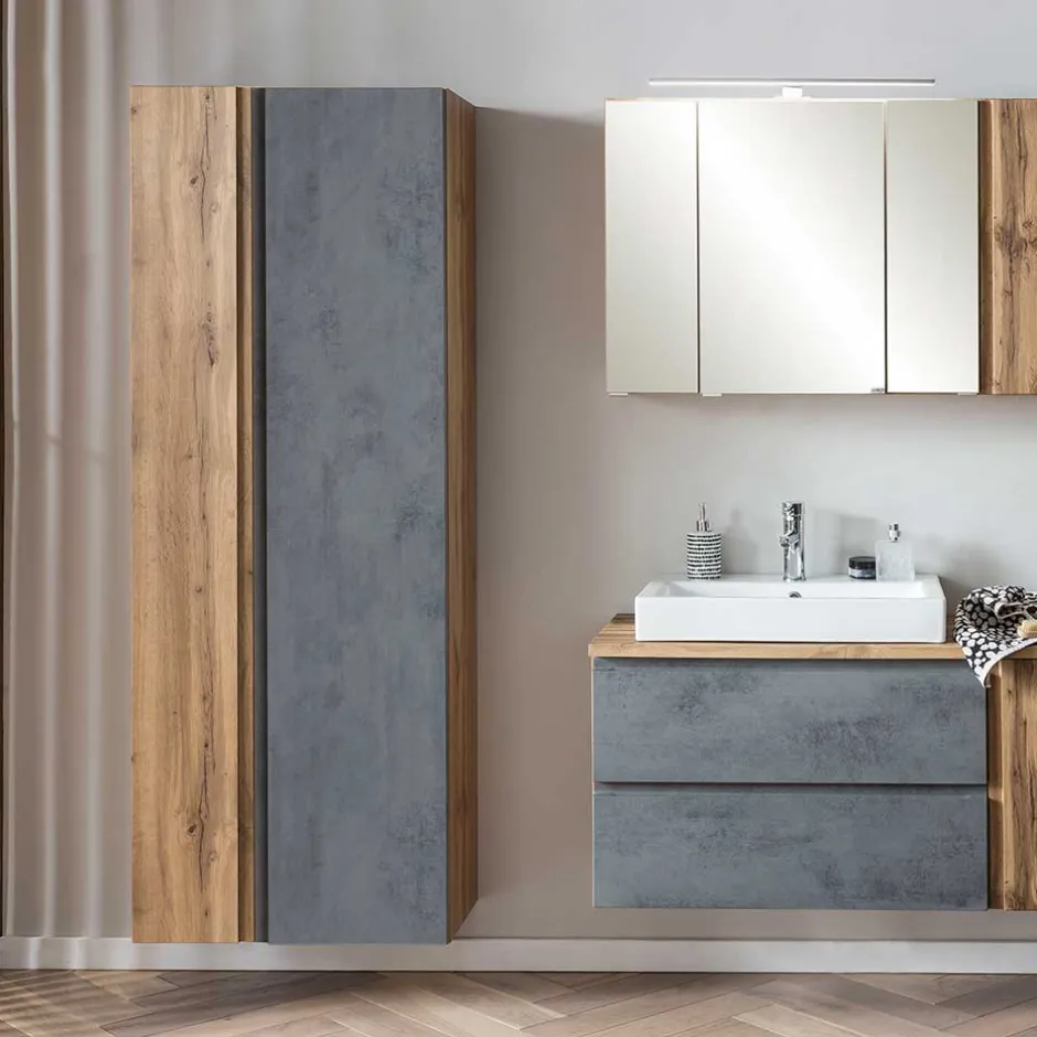 Wohnen Breiter Badhochschrank mit Doppeltür - Mia