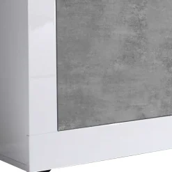 Breites TV Board in Weiß HG & Betonoptik - Narandu^Wohnen Discount