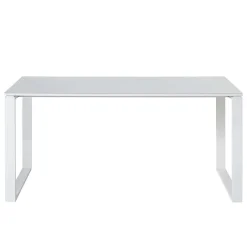 Wohnen Büro Arbeitstisch in Weiß mit Glas - Fidania