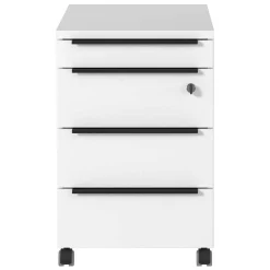 Büro Schreibtisch Rollcontainer in Weiß - Sparkle^Wohnen Clearance