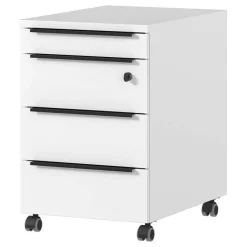 Büro Schreibtisch Rollcontainer in Weiß - Sparkle^Wohnen Clearance