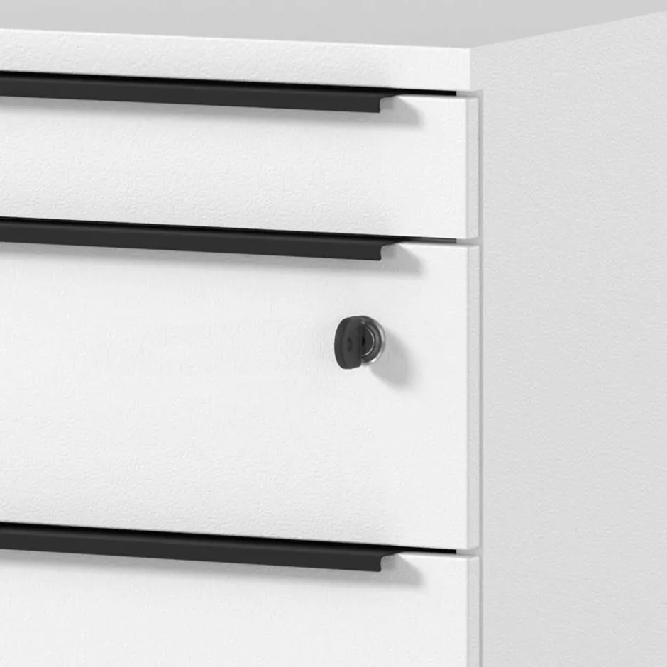 Büro Schreibtisch Rollcontainer in Weiß - Sparkle^Wohnen Clearance