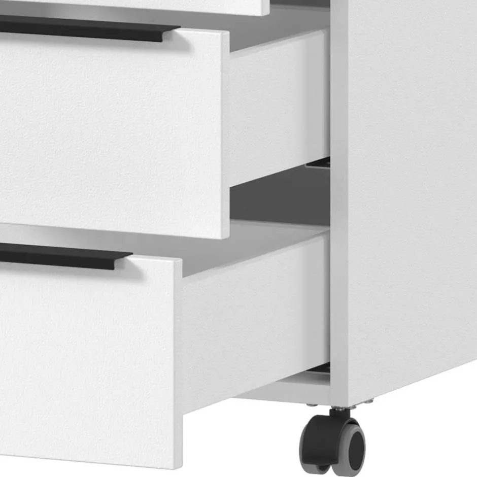Büro Schreibtisch Rollcontainer in Weiß - Sparkle^Wohnen Clearance