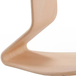 Wohnen Bürohocker aus Holz mit Stoff in Blau - Alicudi