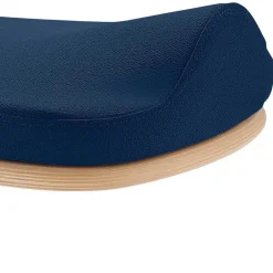 Wohnen Bürohocker aus Holz mit Stoff in Blau - Alicudi