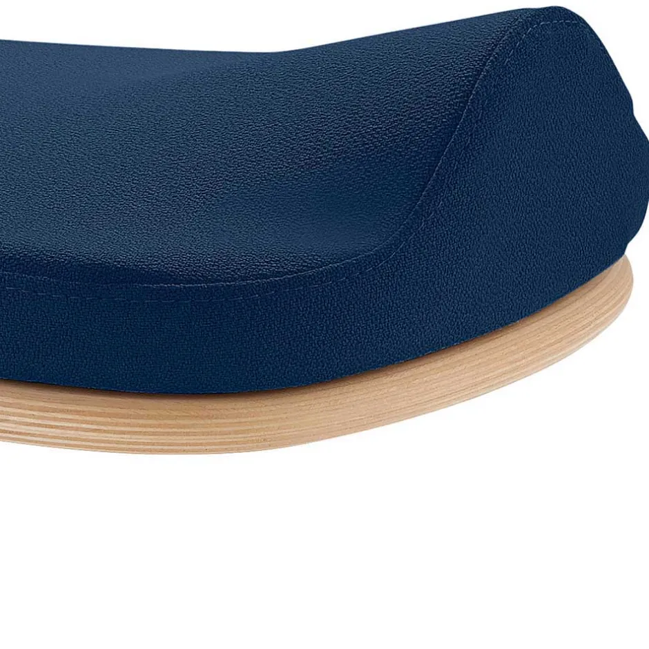 Wohnen Bürohocker aus Holz mit Stoff in Blau - Alicudi