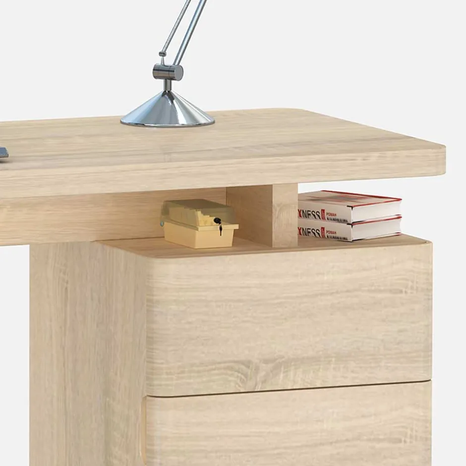 Bürotisch Lilina in Eiche Sonoma^Wohnen Discount