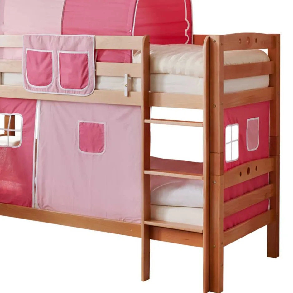 Kinder Wohnen Buche Mädchen Etagenbett mit Rutsche - Everton