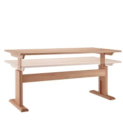 Wohnen Buchenholz Schreibtisch höhenverstellbar per Raster - Bash