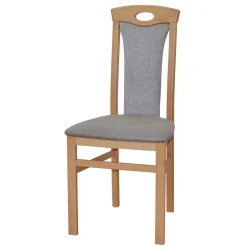 Buchenholz Stühle in Natur & Hellgrau - Zandravo (2er Set)^Wohnen Outlet