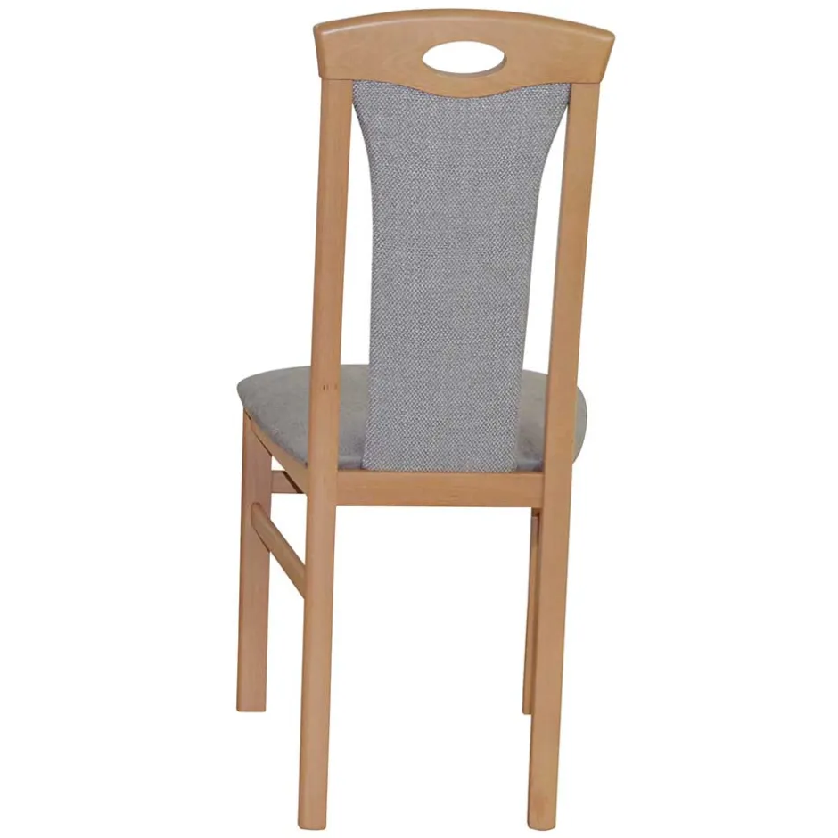 Buchenholz Stühle in Natur & Hellgrau - Zandravo (2er Set)^Wohnen Outlet