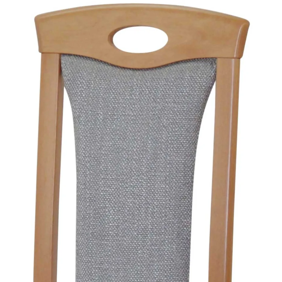 Buchenholz Stühle in Natur & Hellgrau - Zandravo (2er Set)^Wohnen Outlet