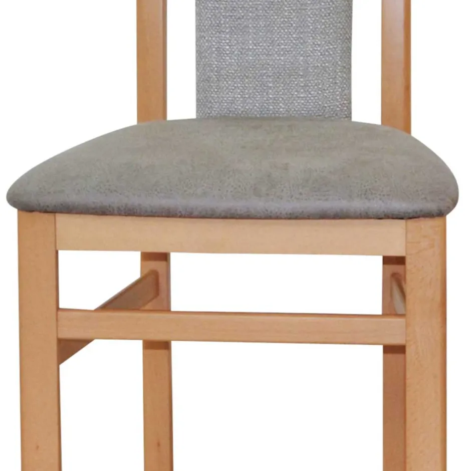 Buchenholz Stühle in Natur & Hellgrau - Zandravo (2er Set)^Wohnen Outlet