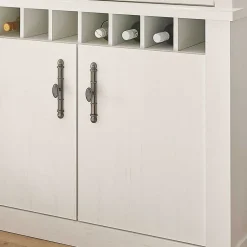 Wohnen Buffet Vitrine in weißer Holzoptik Pinie - Liancos