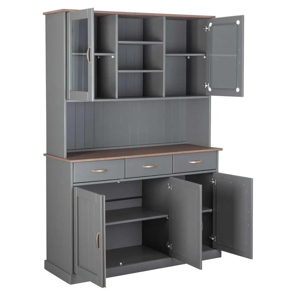 Buffetschrank in Grau & Braun - Nepplan^Wohnen Sale