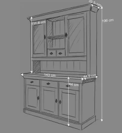 Buffetschrank Satumare in Weiß Kiefer teilmassiv^Wohnen