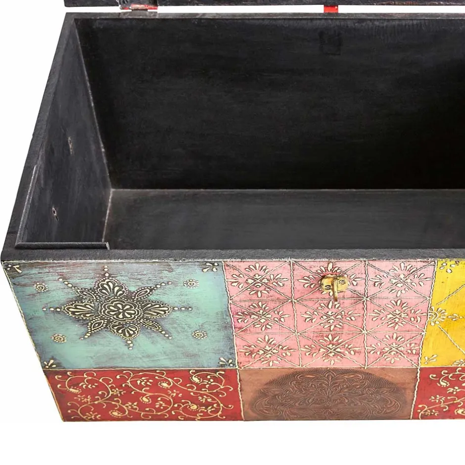 Bunte Holztruhe im Orientalischen Stil - Lilano^Wohnen Best