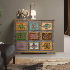 Bunte Kommode mit neun Schubladen - Leverias^Wohnen Best