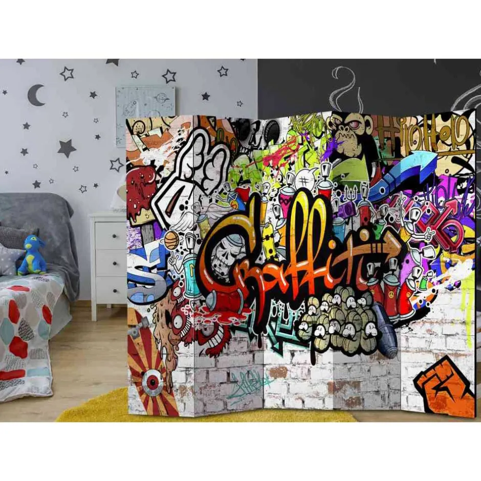 Kinder Wohnen Bunter Paravent für Jugendzimmer - Apulca