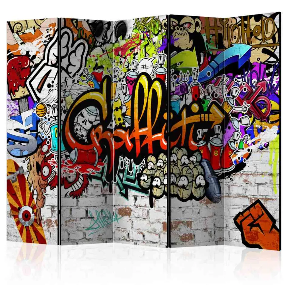 Kinder Wohnen Bunter Paravent für Jugendzimmer - Apulca