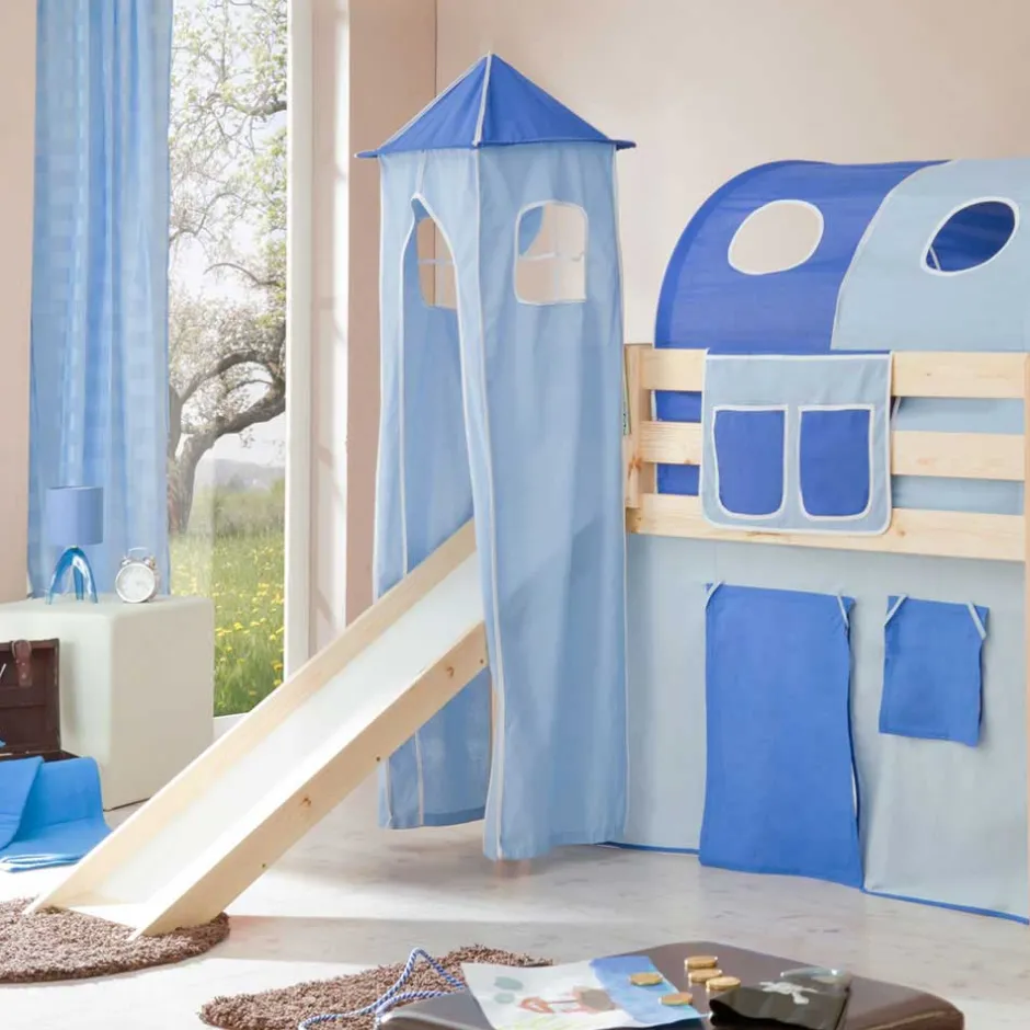 Burg Hochbett Omy mit Rutsche^Wohnen Outlet