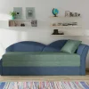 Wohnen Chaiselongue mit Bettfunktion in Grün und Blau - Relisa