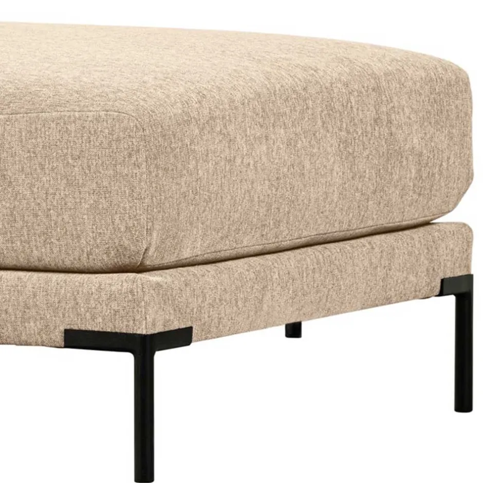 Chenille Hocker in Beigegrau Melange - Paola^Wohnen Best