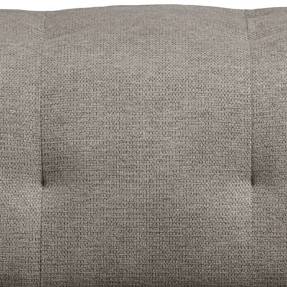 Chenille Polsterhocker in Graugrün - Aramato^Wohnen Outlet