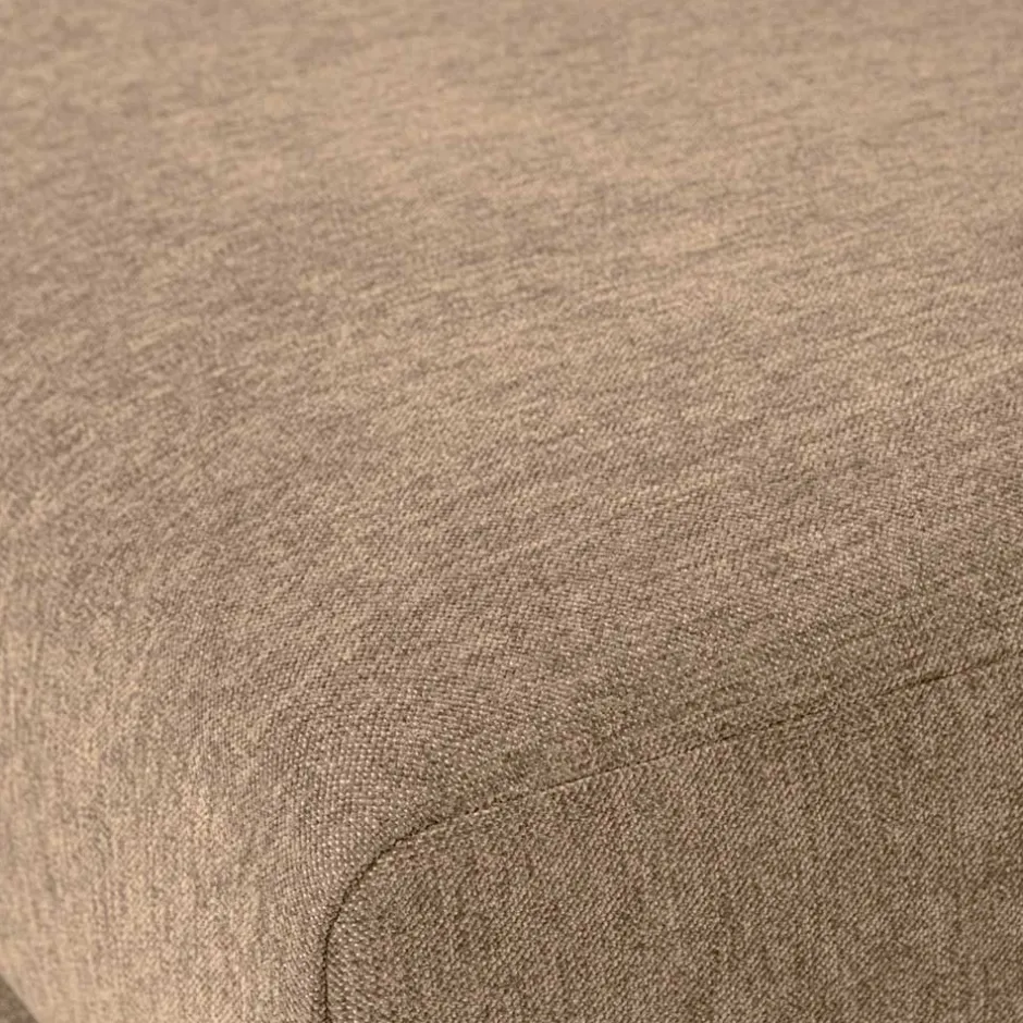 Chenille Polsterhocker in Champagner - Icoleran^Wohnen New