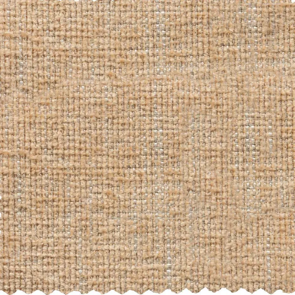 Chenille Polsterhocker in Champagner - Icoleran^Wohnen New