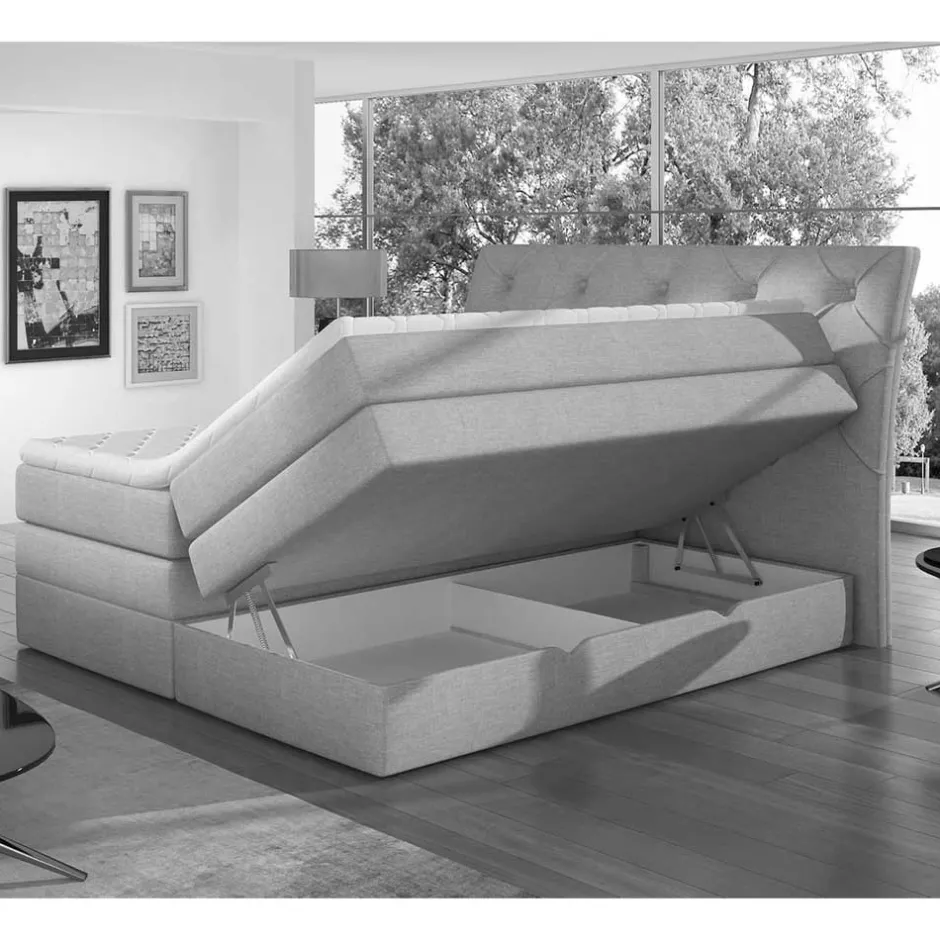 Chesterfield Boxspringbett in Mauve Samt - Zoalin^Wohnen Online