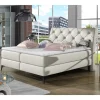 Wohnen Chesterfield Kunstlederbett in Creme - Micerdo