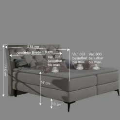 Wohnen Chesterfield Kunstlederbett in Creme - Micerdo