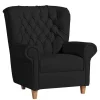 Chesterfield Polstersessel in Schwarz Kunstleder - Centurion^Wohnen Discount