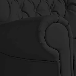 Chesterfield Polstersessel in Schwarz Kunstleder - Centurion^Wohnen Discount