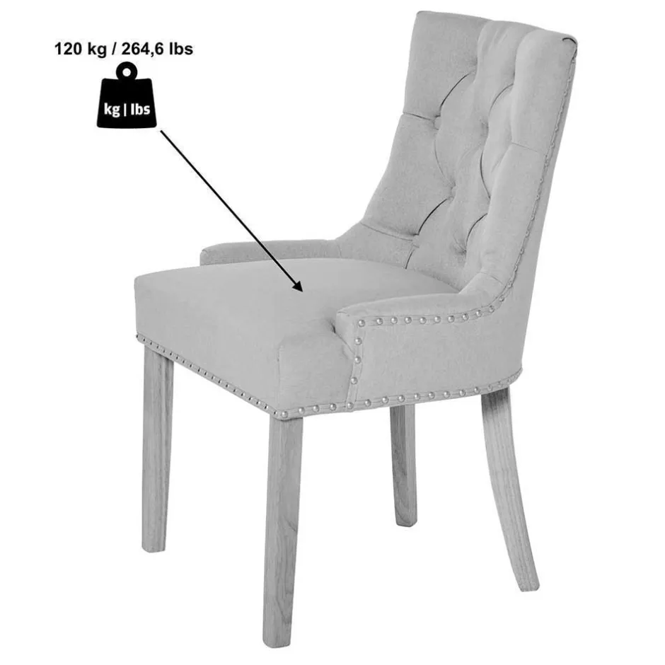 Chesterfield Stuhl in Grau meliert und Schwarz - Menton^Wohnen Online