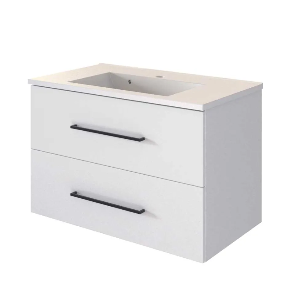 Wohnen 80cm Bad Waschplatz in Weiß - Maney