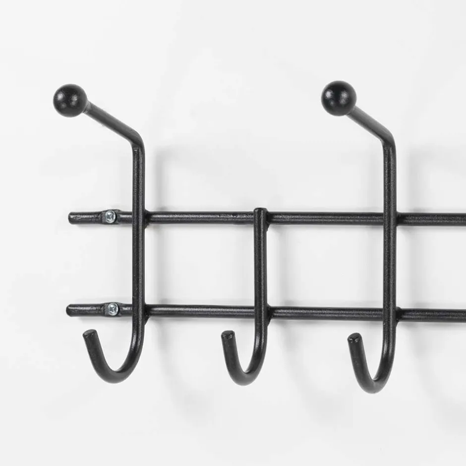 119cm breite Hakenleiste aus schwarzem Stahl - Davadus^Wohnen Hot