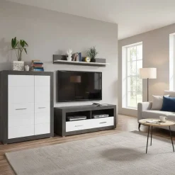 250cm breite TV Wohnwand modern - Istensa I (dreiteilig)^Wohnen New