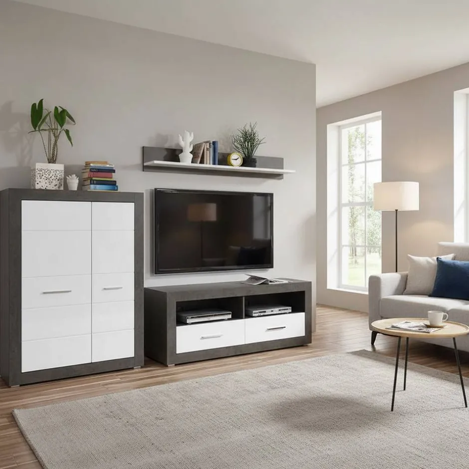 250cm breite TV Wohnwand modern - Istensa I (dreiteilig)^Wohnen New