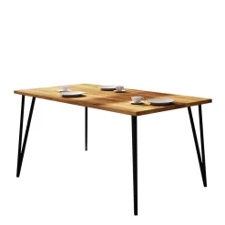 Wohnen 90cm breiter Esstisch mit Platte Wildeiche - Mandirov