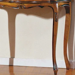 88cm breiter Konsolentisch Nussbaum Furnier Agosto im Barockstil^Wohnen Outlet