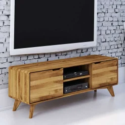 Wohnen 134cm breiter TV Unterschrank aus Holz - Eavy I
